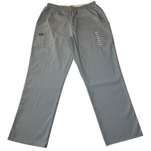 Cherokee Workwear Originals Elastic Waist Gray Cargo Scrub Pant 4200 Women’s XL